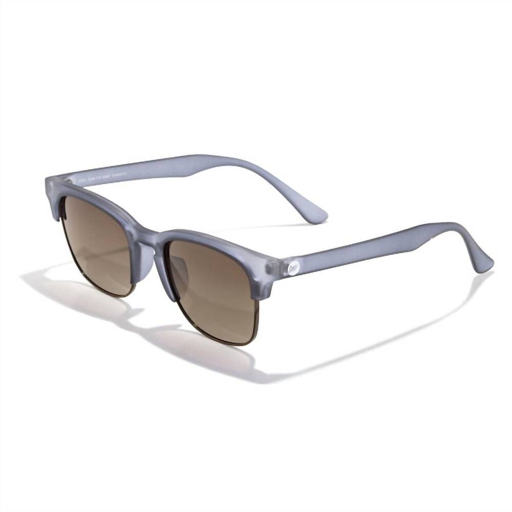 NEW SUNSKI women's cambria square sunglasses in navy amber